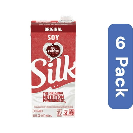 Silk Soymilk Original Plain 32 fl oz (Pack Of 6)