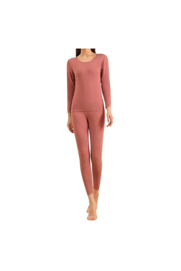 Silk Thermal Underwear Set Velvet Soft Autumn Winter Base Layer Two Piece Outfit for Women and Men
