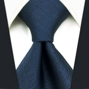 Silk Ties for Men Neckties Modern Navy Solid Classic Size 57.5"