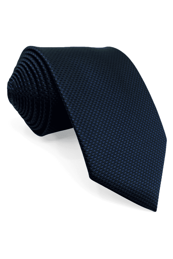 Silk Ties for Men Neckties Pack Navy Dark Blue Solid Extra Long Size 63"