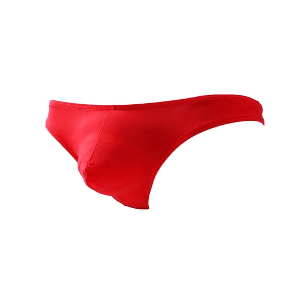 Silk Underwear for Men Thongs Low Waisted Solid Color Breathable Stretchy Slim High-Cut T-Back Athletic Workout Briefs