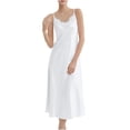 thumbnail image 1 of Silk V Neck Nightgown for Women Lace Sleepwear Satin Dress Bridal Lingerie Long Chemise Negligee Loungewear, 1 of 9