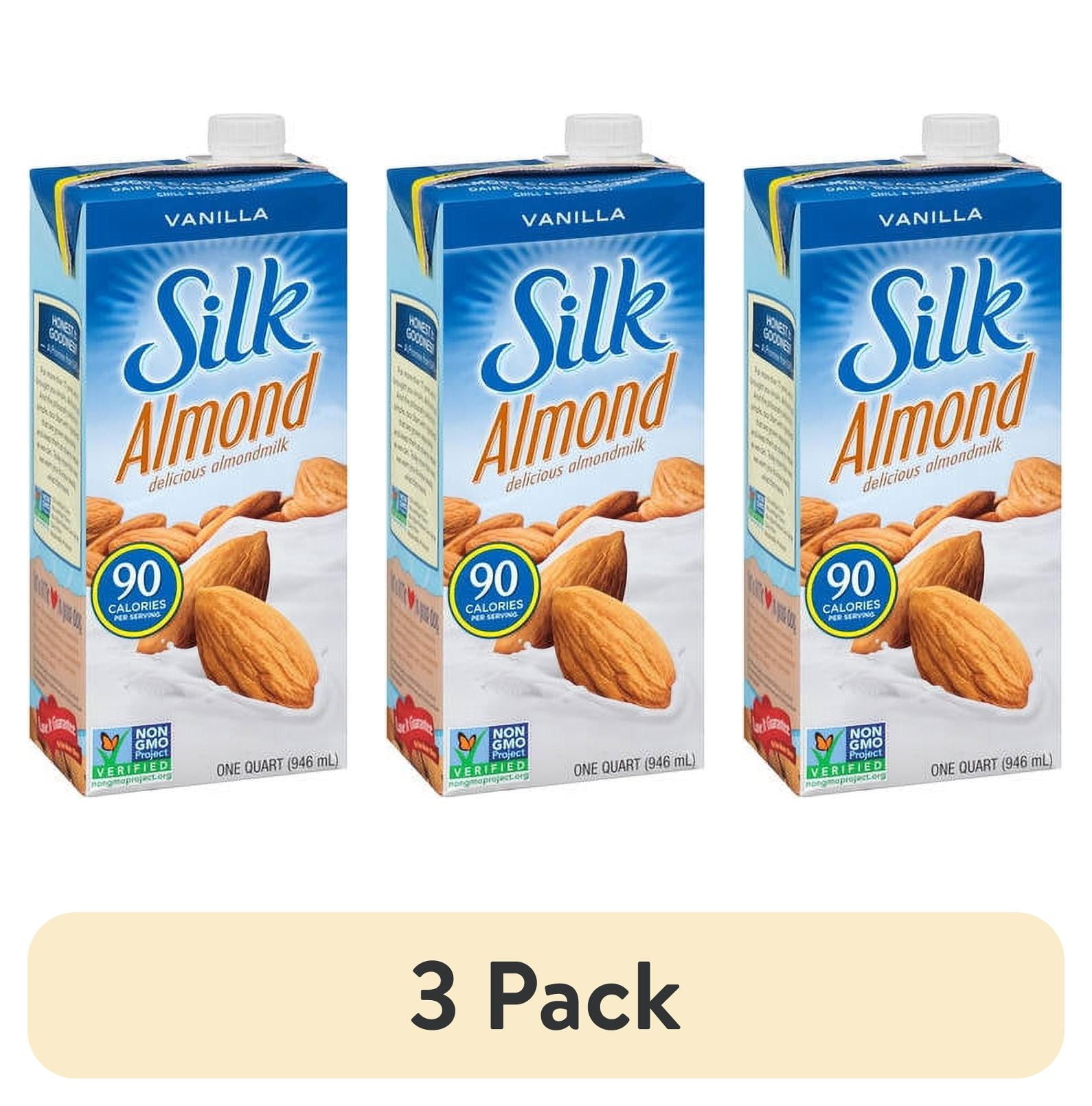 (3 pack) Silk Pure Almond Vanilla Almond Milk, 1 qt - Walmart.com