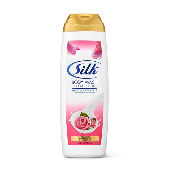 Silk Velvety Rose, Milk Cream+Vitamin E, Body Wash 16.9 fl oz