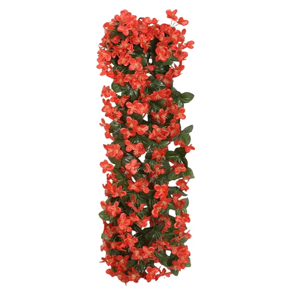 Silk Violet Wall Hanging Decor – Realistic Faux Flowers with Flexible Leaves, Easy Install for Wedding Backdrops and Living Room Ambiance