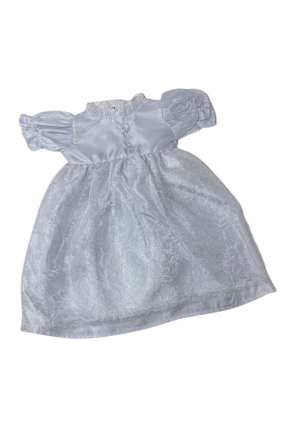 Silk Wedding Dress -Lace Skirt & Matching Veil Fits Cabbage Patch Kid Dolls