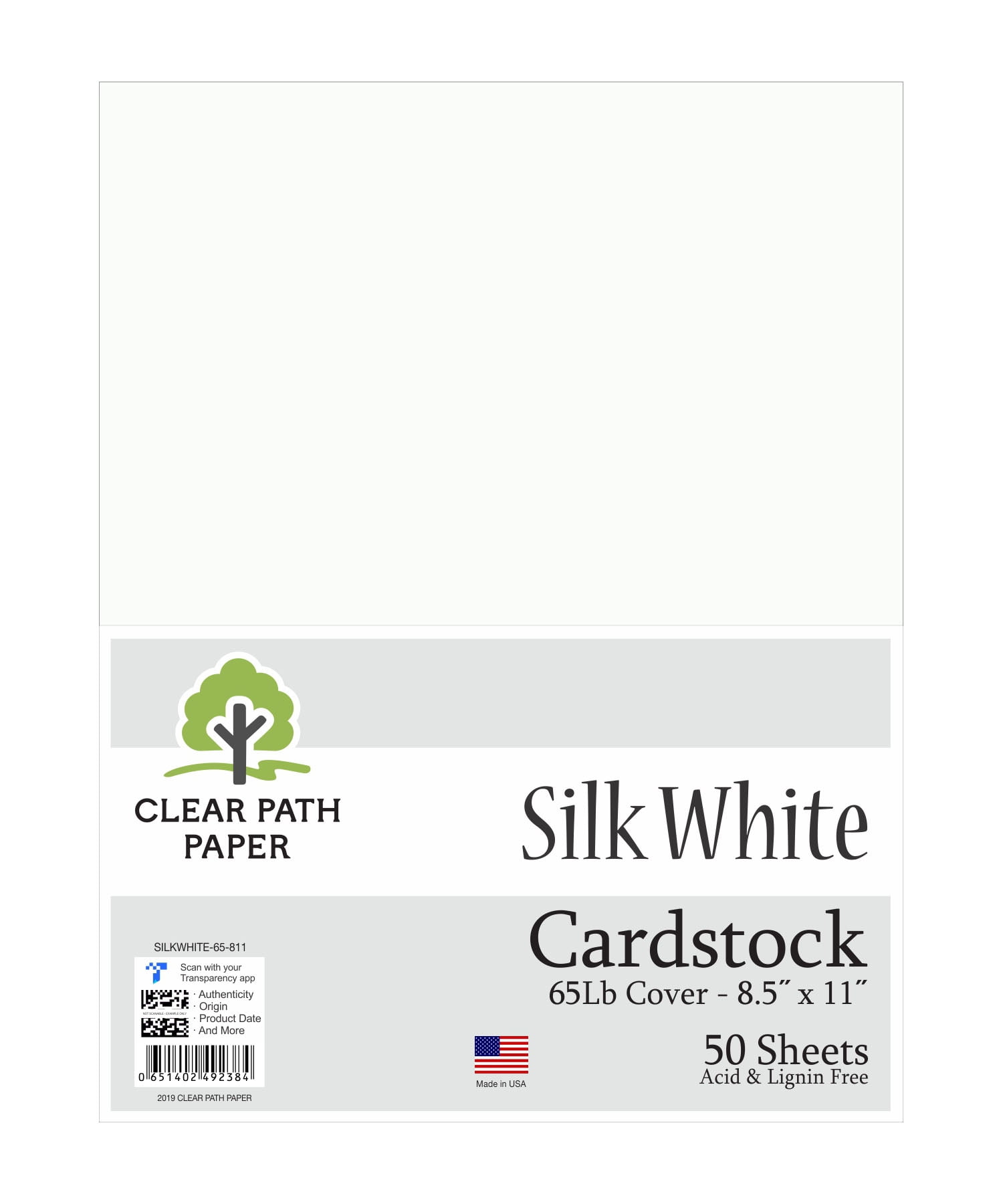 Red Cardstock - 8.5 x 11 inch - 65Lb Cover - 50 Sheets - Clear Path Paper