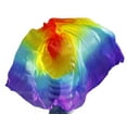 thumbnail image 1 of Silk Women Belly Dance Veil Scarf 100% Silk Veil Belly Dance White+turquoise+royal Blue, 1 of 7