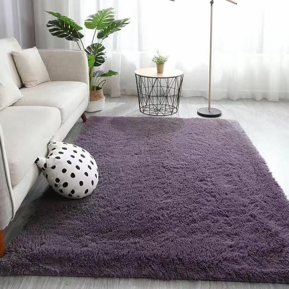 Silk Wool Rug Include 1 Piece Machine Washable Shaggy Area Rug Soft Fuzzy Non Slip Indoor CarpetforDorm Family Kitchen Multi Color Option Multi Function Gift Ready Polyester Material