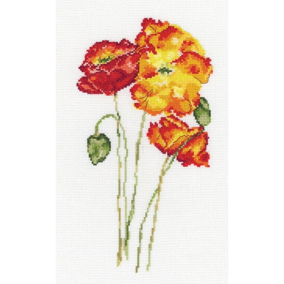 Silk poppies M628 Counted Cross Stitch Kit