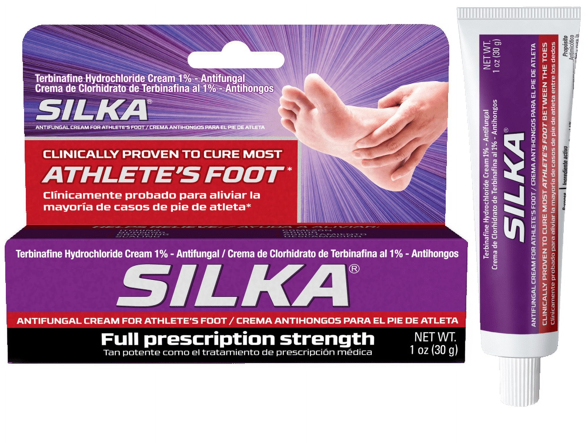 Silka Athlete's Foot Prescription Strength Antifungal Cream, 1 oz