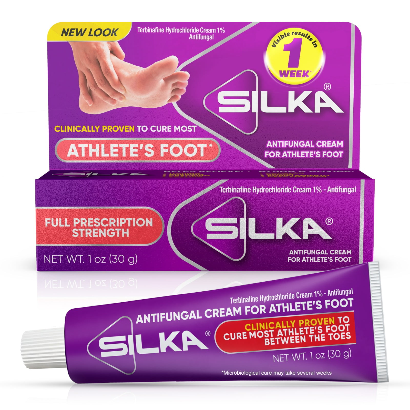 Silka Athletes Foot, Prescription Strength, Antifungal Cream, 1 oz