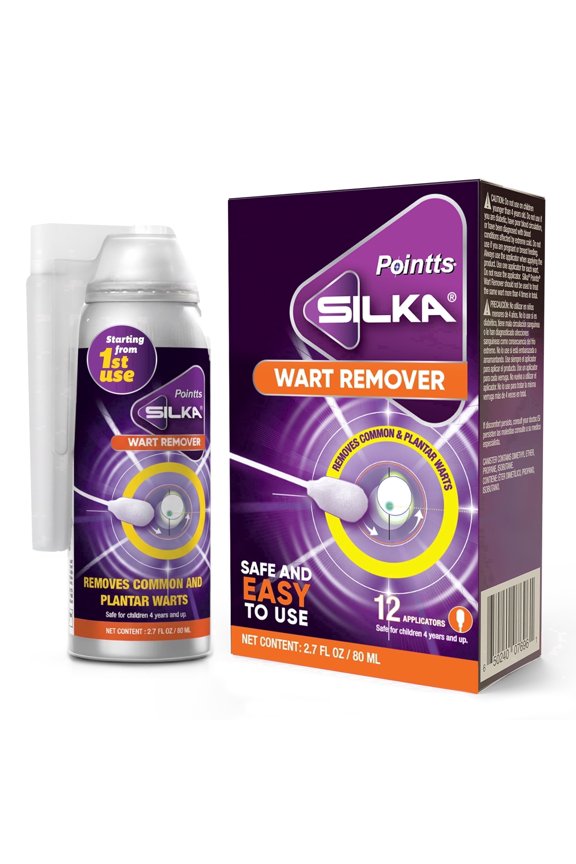 Pointts Freeze Off Wart Remover for Common & Plantar Warts, 12 Applicators