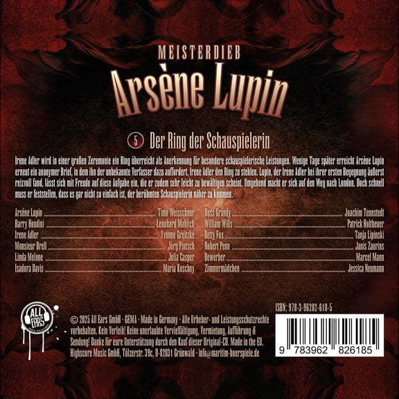 Silke Walter Lupin 05: der Ring der Schauspielerin (CD)