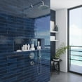 thumbnail image 1 of Silken 0.5 in. x 7.9 in. Glossy Blue Ceramic Pencil Tile Trims (0.3 sq. ft./case) (10-pack), 1 of 5