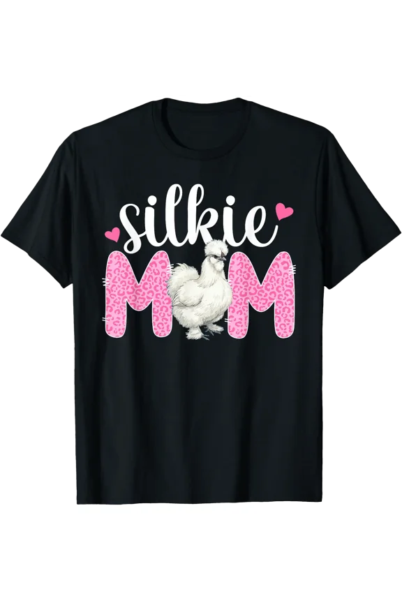 Silkie Chicken Mom Leopard Silkie Chicken Lover T-Shirt , Vintage T-Shirt