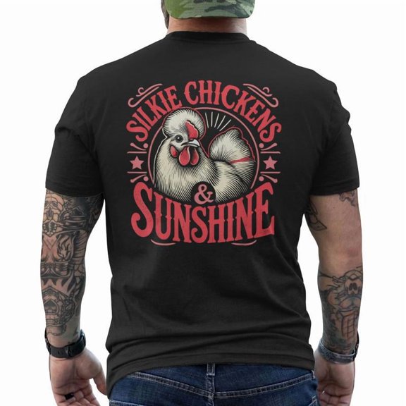 Silkie Chickens & Sunshine Back T-Shirt