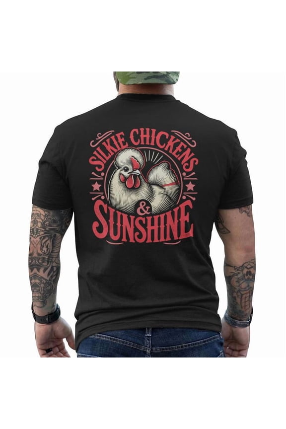 Silkie Chickens & Sunshine Back T-Shirt