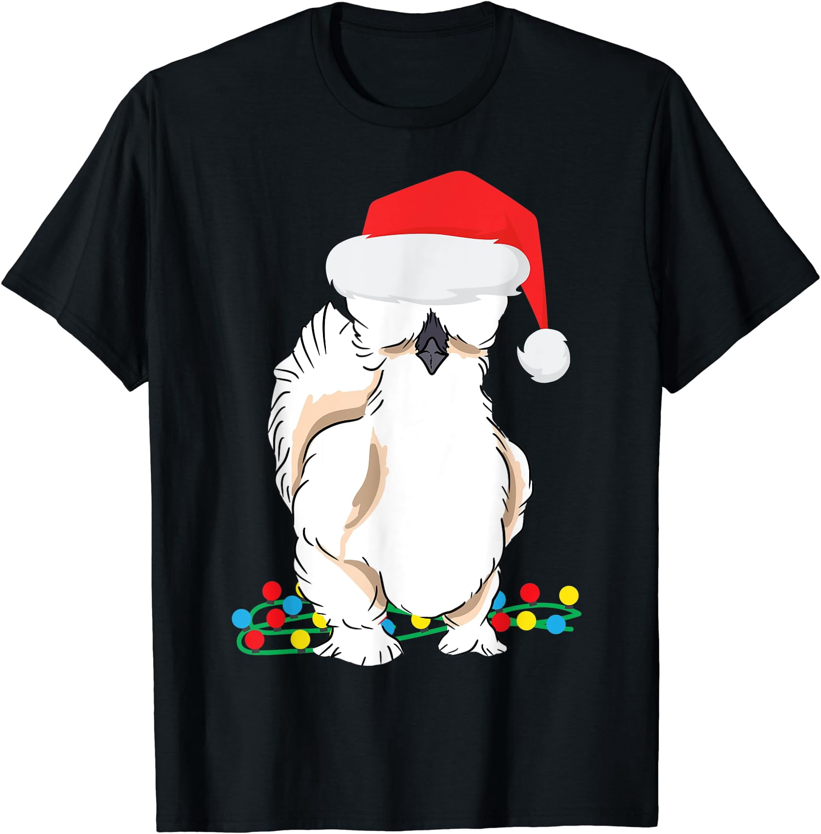 Chicken Meat Graphics Silkie Silky Chicken Funny Christmas Graphic T-Shirt - Walmart.com