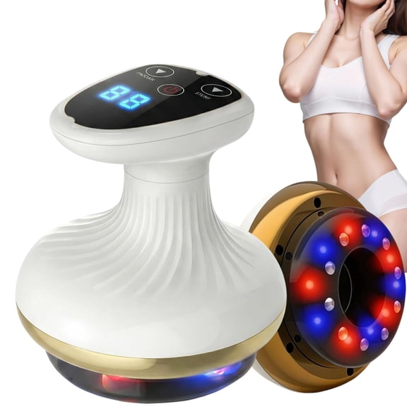 Silkiee SkinSculpt Body Massager, 4-in-1 Suction & Vibration Massager with LED Light, 9 Intensity Levels, Rechargeable Portable Handheld Massager for Relaxation & Skin Care