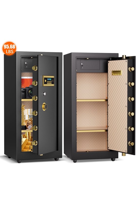 10.0 cu ft Large Home Safe Box, Heavy Duty Security Safe with Removable & Adjustable Shelves and Private Inner Cabinet, Document Safe with Digital Keypad for House Office