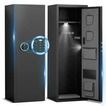 Silkight 6-8 Gun Safe, Large Unassembled Electronic Safe,Safe Box with Digtal Keypad & Dual Alarm Fireproof Safe Gun Cabinet,Quick Access Home Safe with Adjustable Shelves & LED Light
