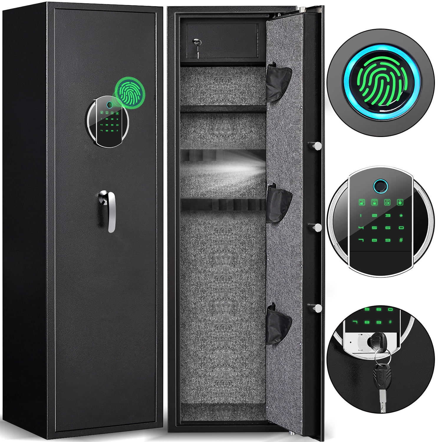 Silkight Biometric Fingerprint Gun Safe, Silent Mode, Home Safety for