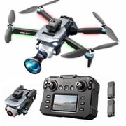 Silkight Drone with 4K Camera for Adults & Kids, RC with Built-in Screen, Brushless Motor, 4-Way Obstacle Avoidance, Optical Flow Hover, One-Key Takeoff, Gesture & Trajectory Flight, Foldable Drone