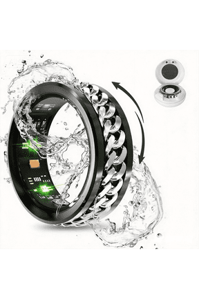 Smart Ring, IP68 Waterproof Activity Tracker with Heart Rate Monitor, Sleep Analysis & Stress Relief Spinner Design for Men Women, iOS Android Compatible