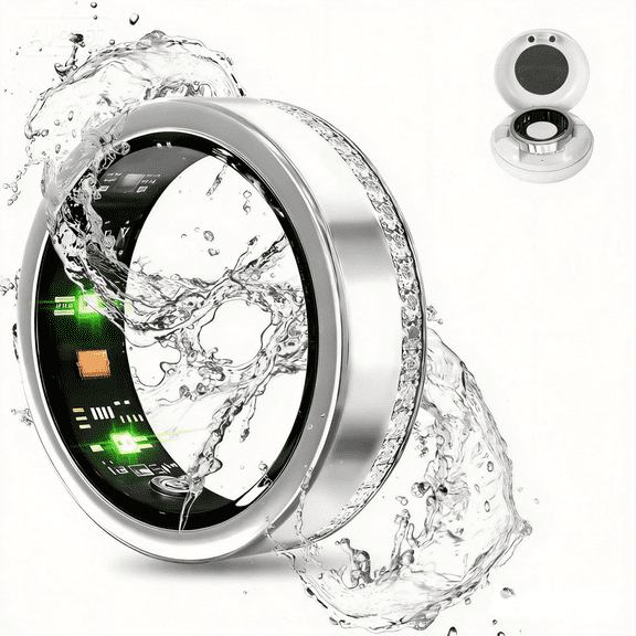 Silkight Smart Ring for Women, No Subscription Fee, IP68 Waterproof Wellness & Fitness Tracker, 24/7 Heart Rate, SpO2, Sleep & Activity Tracking, Works with Android & iOS