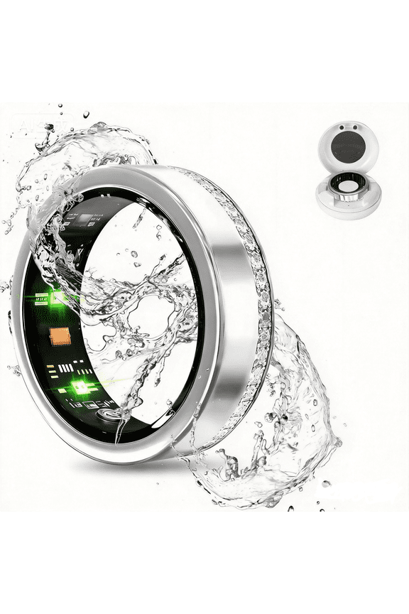 Smart Ring for Women, No Subscription Fee, IP68 Waterproof Wellness & Fitness Tracker, 24/7 Heart Rate, SpO2, Sleep & Activity Tracking, Works with Android & iOS