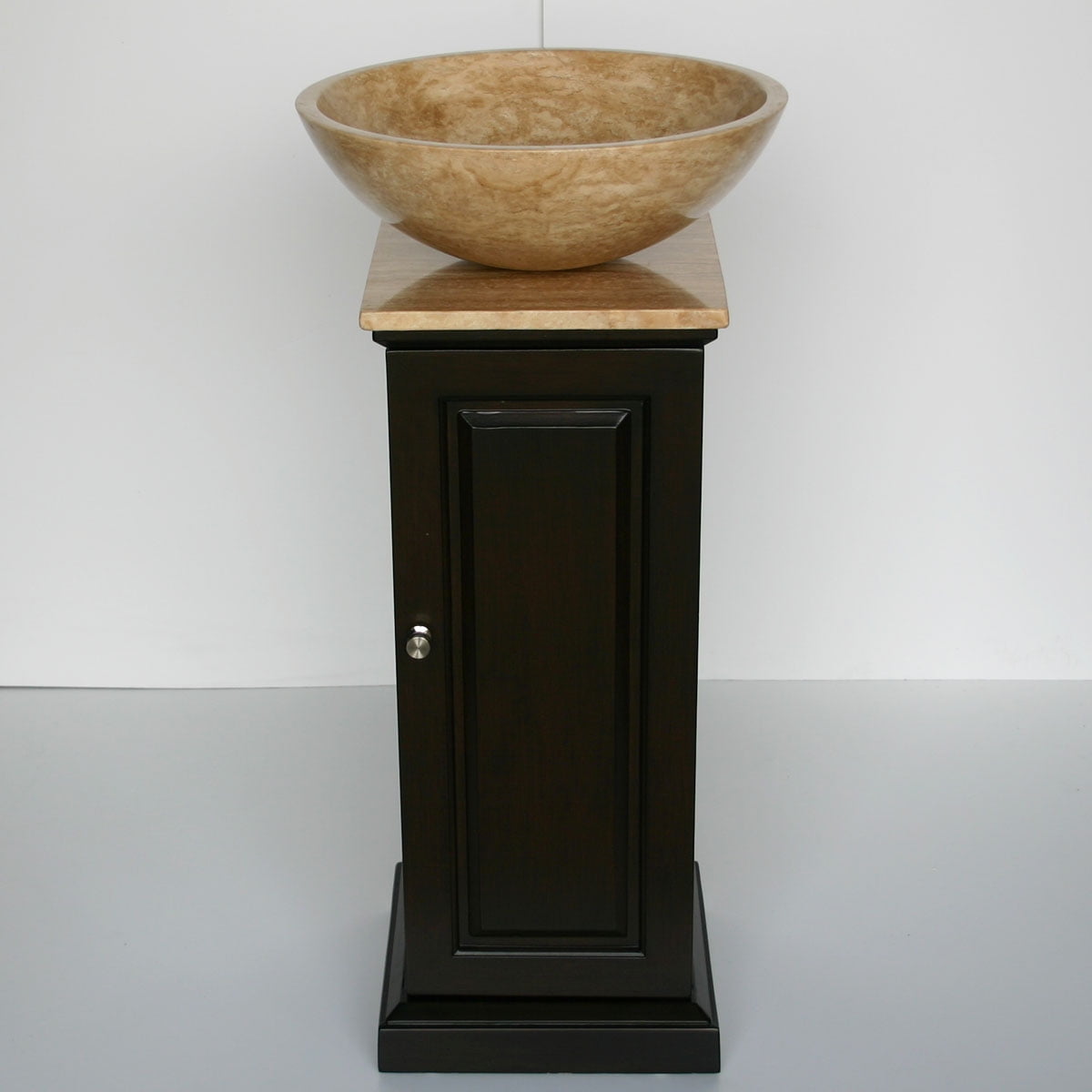 Silkroad Exclusive 16.5" Pedestal Vessel Sink Bathroom Single Vanity