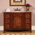 thumbnail image 1 of Silkroad Exclusive Transitional Travertine Bathroom Vanity- Single Sink - 48 in. Wide, 1 of 4