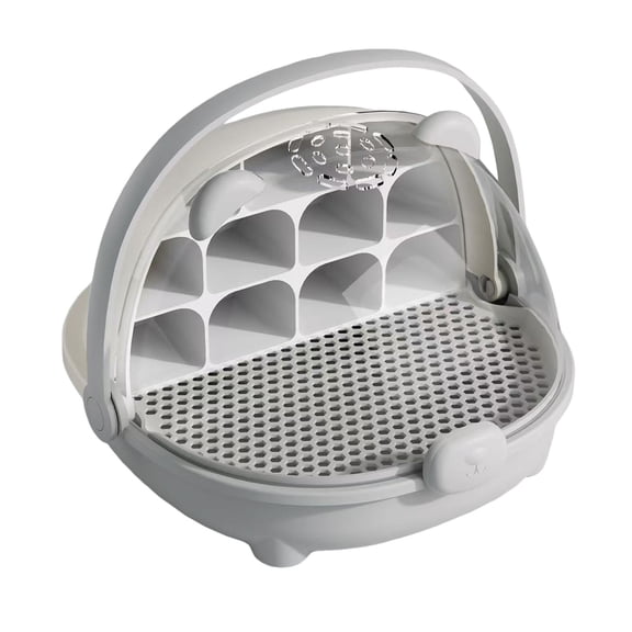 Silkworm Breeding Box Transparent Silkworm Growth Box Habitat Cage with Handle Small Animals Breeding Space Capsule Hatching Container for Silkworms Observation