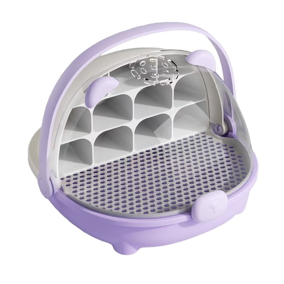 Silkworm Breeding Box Transparent Silkworm Growth Box Habitat Cage with Handle Small Animals Breeding Space Capsule Hatching Container for Silkworms Observation