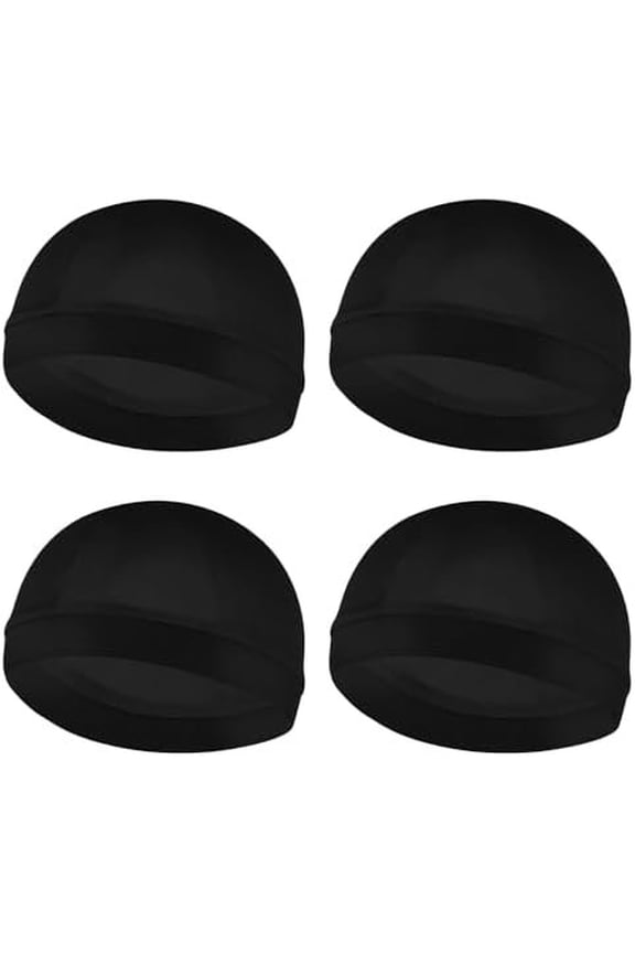 Silky Bonnet for Men, Wave Cap Satin Silk Hair Bonnet for Sleep, Durags Elastic Band Wave Caps for 360 540 720 Waves, Sleeping Shower Caps Silk Hair Wrap for Men Women (Black)