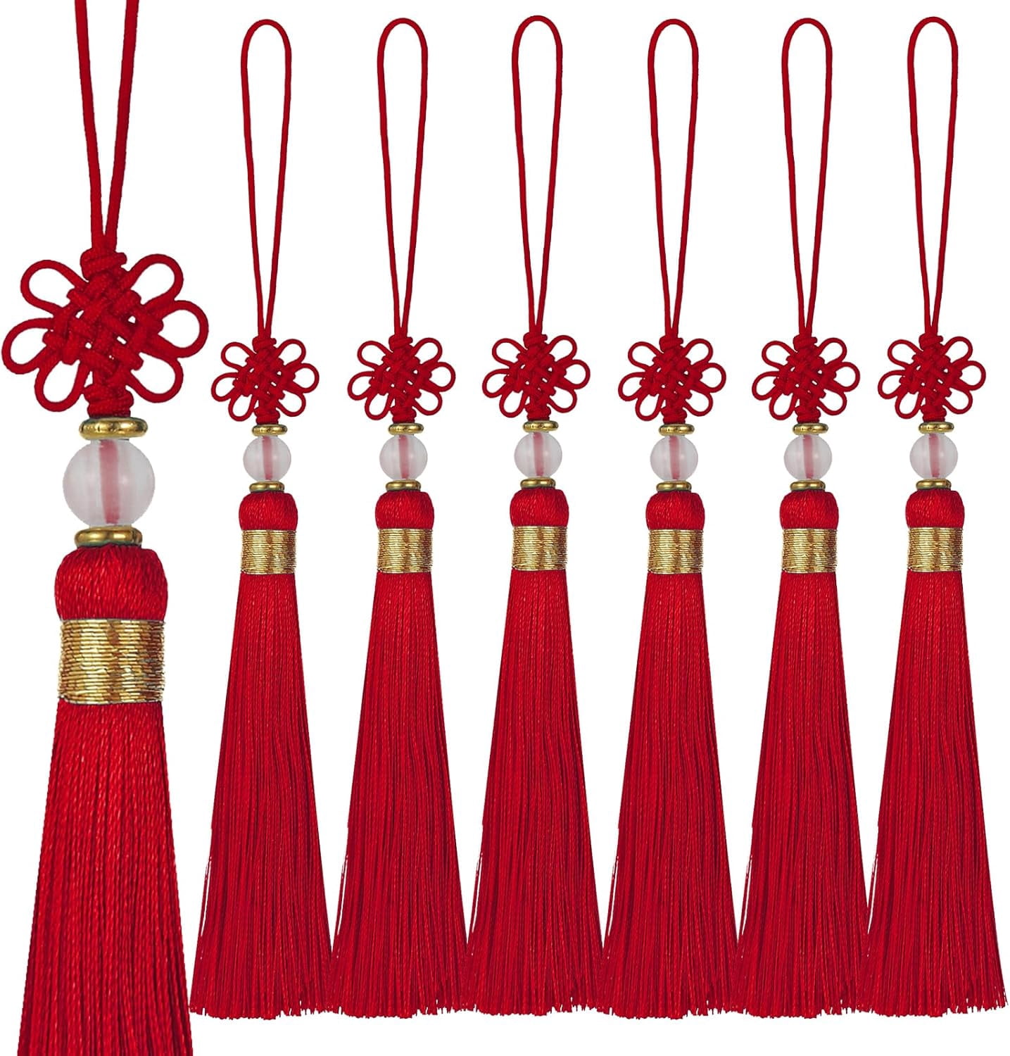 Bookmark Rope Loop Silky Bookmark Tassels with Cord Loop and Knot for Jewelry Making ...