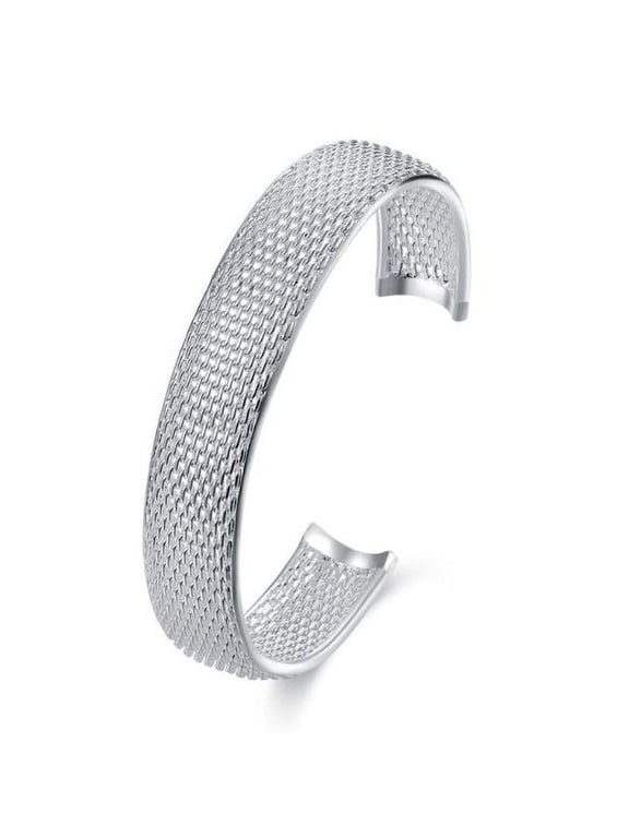 Silky Chains Silver Bangle Bracelet for Women Everyday Wear and Special Occasion