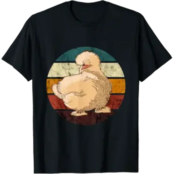 Silky Chicken Vintage Silk Chicken Retro Silkie Chicken T-Shirt