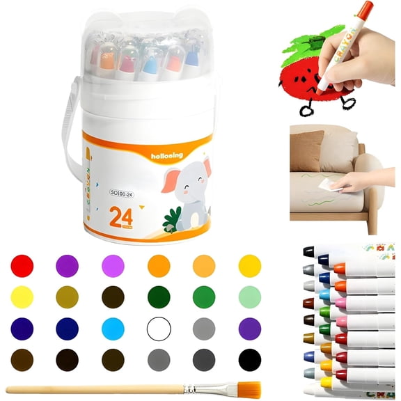 Silky Crayons, Non-Toxic Washable Crayonss, Ultra-Silky Easy-Grip Art Supplies