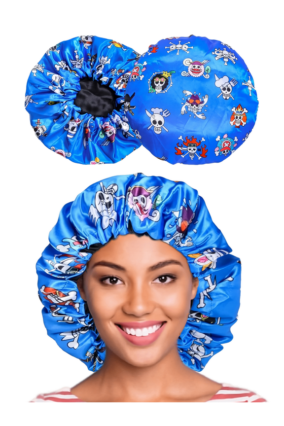 Silky Design Bonnet with Elastic Soft Band, Hair Braid Adjustable Women and Men Bonnets for Sleeping, Comfortable Satin Fabric Bonnet