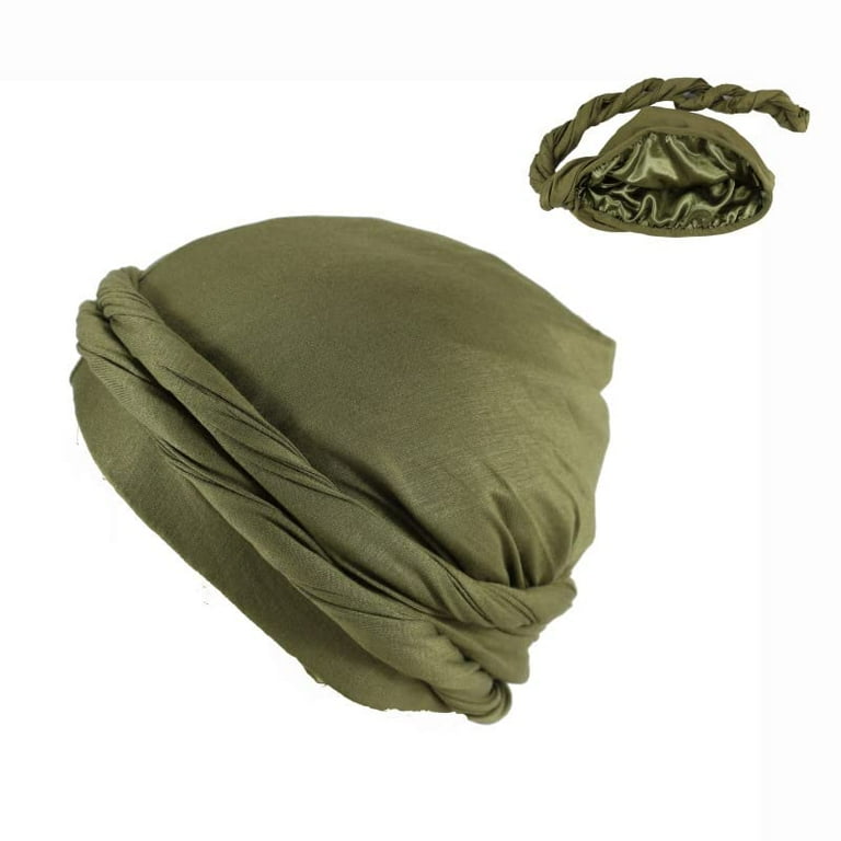 Hair Loss Satin Hair Turban Sleep Curly Hair Silk Cap For Hair