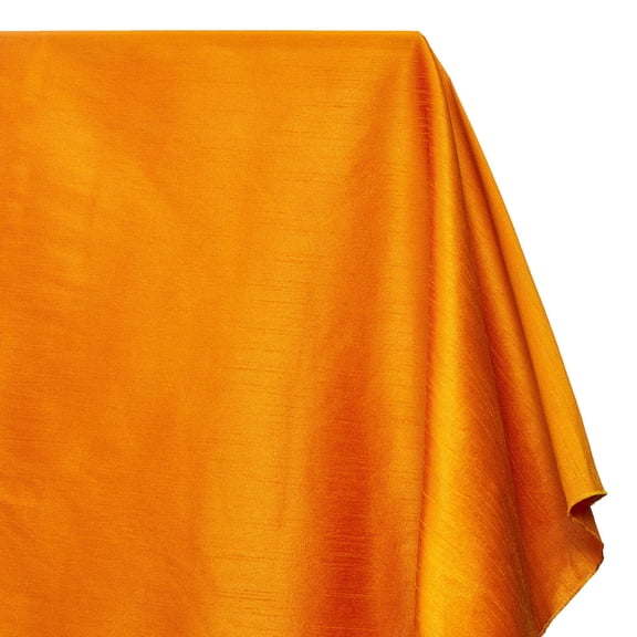 Silky Dupioni Fabric 30 Momme Faux Raw Soft Woven 100% Polyester Material By The Yard & Wholesale - Burnt Orange (1 Yard)