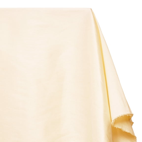 Silky Dupioni Fabric 30 Momme Faux Raw Soft Woven 100% Polyester Material By The Yard & Wholesale - Off White (1 Yard)
