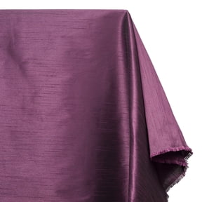 Silky Dupioni Fabric 30 Momme Faux Raw Soft Woven 100% Polyester Material By The Yard & Wholesale - Plum (1 Yard)