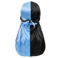 thumbnail image 1 of Silky Durag Caps, Two Tone Pirate Caps, Long-Tail Headwraps Wide Straps Turban for Men Boys, Multicoloured, 1 of 6