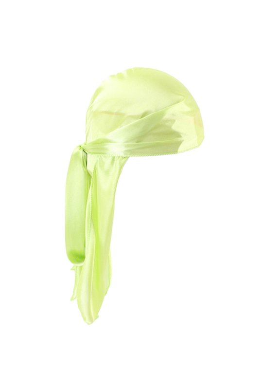 Silky Durag for Men, Faux Silk Long Tail Headwrap, Hip Hop Pirate Cap, Soft Compression Headscarf for 360 Waves Styling, Fashion O