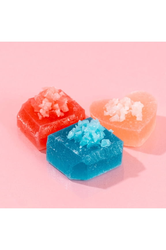 Crystal Candy Signature Blue Raspberry, Strawberry, Lychee Flavors 3 Piece Small Box