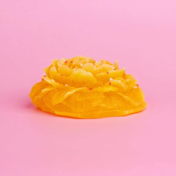Silky Gem Peony Dream Kohakutou Crystal Candy - Handcrafted Floral Edible Gems - Vegan, Gluten-Free Gourmet ASMR Candy (Mango)