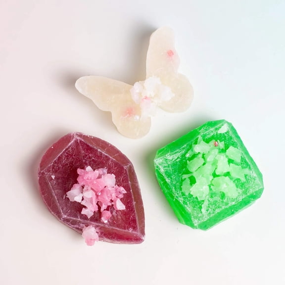 Silky Gem  Signature Trio Collection Handcrafted Edible Jewelry, Vegan and Gluten-Free, Real Fruit, Assorted Flavors (Green Apple Pear, Hibiscus Blueberry, Lemon)
